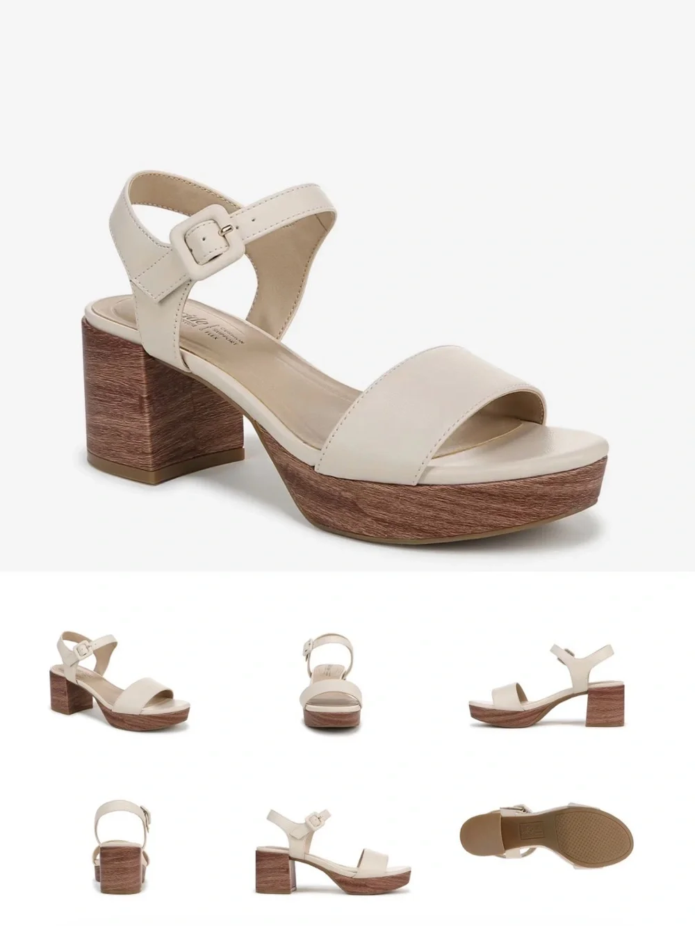 Women’s LifeStride Rhythmn Platform Sandal, color Beige, never worn but no box - Picture 1 of 4